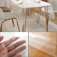 1 x RAW Customer Returns Tablecloth transparent table film 100x180CM - waterproof and washable made of PVC for outdoor use. Protect your table from dirt - RRP €17.88