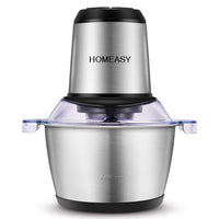 1 x RAW Customer Returns HOMEASY Chopper Kitchen Electric 350W Multi Chopper, with 2L stainless steel container, 2 speed levels, 4 stainless steel blades Universal chopper for meat, onions, fruit, vegetables - RRP €39.99