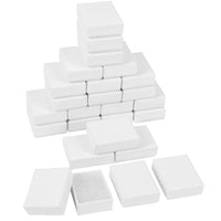 1 x RAW Customer Returns BELLE VOUS White Kraft Cardboard Jewelry Boxes Pack of 25 5.7 x 4.5 x 2.1 cm - Cardboard Gift Boxes with Cotton Insert for Necklaces, Earrings, Bracelets and Rings - RRP €14.72