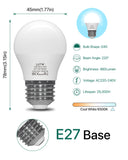 2 x Brand New LUTW E27 LED lamp G45, 5W LED light bulb replaces 40W incandescent lamps, mini globe G45, 450lm bulb, 6500K cool white LED bulb, 220 beam angle energy saving lamp, not dimmable, pack of 6 - RRP €40.8