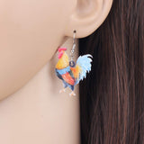 1 x RAW Customer Returns LONYOO Acrylic Hen Chicken Earrings Dangle Farm Animals Fashion Jewelry Funny Chicken Gifts for Women Girls Charmas Christmas  - RRP €24.0