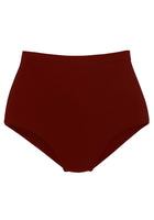 1 x RAW Customer Returns Misfuso women s swimming shorts, high waist, tummy control, short swimming trunks, swimsuit, bikini bottoms, wine red, XXL - RRP €20.16