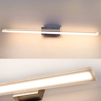 1 x RAW Customer Returns DILUMEN mirror light bathroom 60cm 1600lm, mirror lamp bathroom wall, stainless steel, 15w mirror lamp bathroom, bathroom lamp wall, modern bathroom light IP44 waterproof warm white 3000k  - RRP €34.27