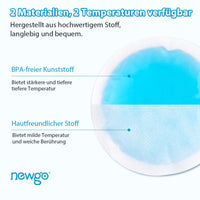 1 x RAW Customer Returns NEWGO Cooling Pads Cooling Pad Cold-Warm Compress 14 Pieces with Fleece Cover , Mini Small Cooling Pads for Children, Eyes, Breastfeeding, Wisdom Tooth, Nose, Reusable - RRP €20.87