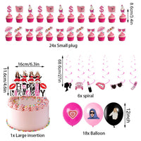 1 x Brand New ZOOMPIL 50pcs Girl Birthday Decorations, Big Red Lips Theme Party Decoration, Include Balloons, Banner, Cake Topper, for Girl Birthday Party - RRP €15.88