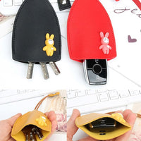 3 x Brand New Comioke Cute Key Bag 4PCS, PU Leather Key Bag Key Chain Case for Car Keys, Pull out Car Key Box - RRP €82.8