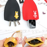 4 x Brand New Comioke Cute Key Bag 4PCS, PU Leather Key Bag Key Chain Case for Car Keys, Pull out Car Key Box - RRP €110.4