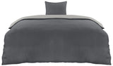 1 x RAW Customer Returns Utopia Bedding bed linen 135x200 set - microfiber duvet cover 135x200 cm 1 pillowcase 80x80 cm - dark grey light grey - RRP €22.99