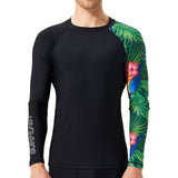 1 x RAW Customer Returns SURFEASY Men s Rashguard Long Sleeve Sun Protection Rash Vest Men, Rash Guard Shirt for Surfing Swimming Fishing Hiking, Compression, Outdoor Activities Baselayer Parrot, M  - RRP €21.96