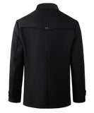 1 x Brand New Yukirtiq Men s Winter Coat Short Coat Wool Coat with Stand-Up Collar Business Coat Winter Jacket Transition Jacket Leisure Warm Men s Coat, Black, L - RRP €55.38