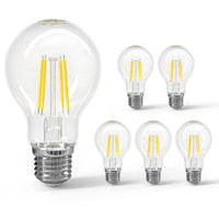 1 x RAW Customer Returns Aigostar LED E27 vintage light bulb 6W replaces 58W , 780Lm, cold white 6500K, beam angle 330 , A60 Edison lamp filament retro transparent flicker-free, 5 pieces - RRP €16.81