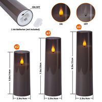 1 x RAW Customer Returns IMAGE Flameless Flickering Candles Battery Operated Acrylic Shell 3D Wick LED Candles with Timer for Wedding Christmas Home Decor Set of 5 1 x 5 x 7 x 20.3 - RRP €25.99