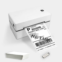 1 x RAW Customer Returns NETUM NT-LP110F thermal label printer, with 150 mm s thermal printer, 4 6 thermal printer Barcode printing possible compatible with UPS, FedEx, Amazon, Ebay etc. USB for your PC Mac - RRP €112.33