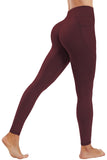 1 x RAW Customer Returns Persit Sport Leggings Women s Gym Butt Push Up Sports Leggings High Waist Scrunch Butt Sports Trousers Long Running Trousers Yoga Tights Wine Red S - RRP €26.54