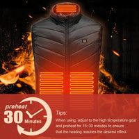 1 x RAW Customer Returns Women Men Unisex Heated Vest Hunting Sleeveless Heated Vest USB Electric Heated Vest Powerbank Winter Warm Vest, Black, L - RRP €29.95