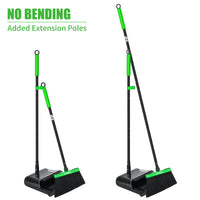 1 x RAW Customer Returns Zavrski broom and dustpan set with long handle broom 180 degree rotating sweeping set 138cm extendable broom handle sweeper and dustpan combo for floor cleaning household cleaning - RRP €24.98