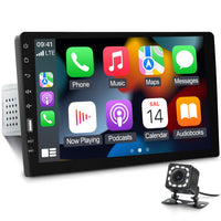 1 x RAW Customer Returns 1 Din Car Radio with Apple Carplay Android Auto - Single Din 9 Inch Touch Display Media MP5 Player with Bluetooth USB FM SWC EQ Receiver Microphone Rear Vision Camera - RRP €99.32