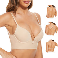 1 x RAW Customer Returns LUNNER S SECRET Deep Back Bras - Seamless Underwire Bras - Invisible Backless Bras - Convertible Deep Plunge Bras for Women with Nude, XXX-Large  - RRP €32.45