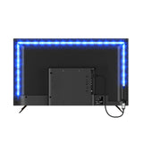 1 x RAW Customer Returns LED Strip 2m, Bluetooth USB LED lighting backlight for 40 to 60 inch HDTV, TV screen, PC monitor, decoration, party, controllable with app, LED TV backlight sync with music - RRP €7.04