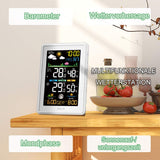 1 x RAW Customer Returns Konsen radio weather station with outdoor sensor, multifunctional radio weather station, DCF radio clock, digital thermometer, hygrometer with weather forecast, white - RRP €40.33