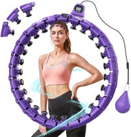 1 x RAW Customer Returns Smart fitness tire hoop for adults, intelligent weighted fitness tire plus size with 27 removable knots for women and men, for home fat burning workout - RRP €44.11