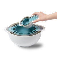 1 x RAW Customer Returns Esie Houzie Mixing Bowl Set of 13, Plastic Salad Bowl Non-Slip Stackable Serving Bowls BPA-free Ideal for Cooking Baking Storage - RRP €23.69