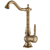 1 x RAW Customer Returns Suguword Antique Brass Tall Faucet Bathroom Sink Washbasin Tap Single Lever Mixer Bathroom Faucet Mixer Tap Washbasin Tap 360 Rotatable Spout - RRP €75.23