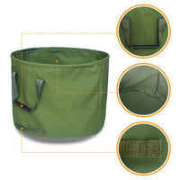 1 x RAW Customer Returns 125L Garden Waste Bags for Heavy Duty Green Waste Leaf Bag with Military Canvas Fabric Stable Foldable Garden Bag with Handles - RRP €17.99