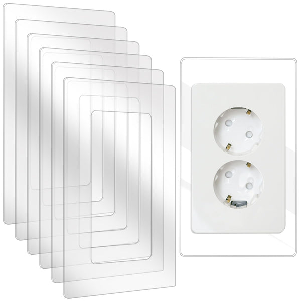 1 x RAW Customer Returns Beekeg 6 Pieces Light Switch Protector, Light Switch Wall Protector, Wallpaper Protector for Socket and Light Switch, for Every Program - RRP €22.8