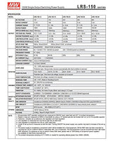 1 x RAW Customer Returns MeanWell CV Power Supply Transformer 24V 150W 6.5A LRS-150-24 For Led Products - RRP €25.28