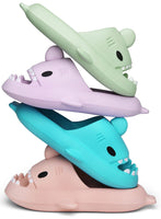 1 x RAW Customer Returns Shark Slides Summer Women Men Comfortable Bathroom Slippers Non-slip Shower Slipper Open Toe Beach and Pool Sandals Shark Slides Slippers, Matcha, 42 43 EU - RRP €24.99