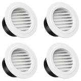 1 x RAW Customer Returns x Round Plastic Ventilation Grilles with Mosquito Net for Bathroom Kitchen Office White 100mm - RRP €29.13