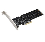 1 x RAW Customer Returns ULANSeN Dual M.2 NVMe SATA III PCIe Adapter 4 in 1, M.2 NVMe NGFF B Key SSD NGFF SATAIII SSD HDD to PCI Express 3.0 X4 Converter for Desktop PC M2 SATA-PCIE4X  - RRP €35.69