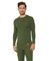 1 x RAW Customer Returns DANISH ENDURANCE Men s Thermal Shirt in Merino Wool, Long Sleeve, for Skiing, Trekking, Hiking, Green, XL - RRP €61.95