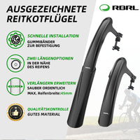 1 x RAW Customer Returns RBRL Bicycle mudguard set, universal mudguard bicycle 28 inches, adjustable and easy to install mudguard wheel protection for gravel bikes, racing bikes  - RRP €32.99