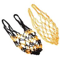 9 x Brand New YDDM Pack of 2 Sports Ball Net Bag, Portable Ball Net Sports, Nylon Ball Net, for Football Basketball Volleyball Rugby Ball Portable Nylon Ball Carry Mesh for Single Ball 2 Colors  - RRP €89.73