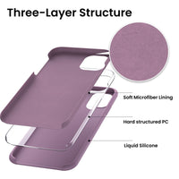 11 x Brand New ACRONIX liquid silicone case, compatible with iPhone 11 6.1 inches silicone mobile phone case, ultra thin soft microfiber lining, shockproof for iPhone 11 6.1 inches silicone case, purple lilac - RRP €137.94