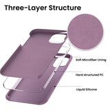 15 x Brand New ACRONIX liquid silicone case, compatible with iPhone 11 6.1 inches silicone mobile phone case, ultra thin soft microfiber lining, shockproof for iPhone 11 6.1 inches silicone case, purple lilac - RRP €188.1