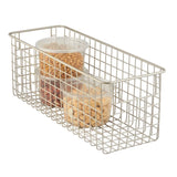 1 x RAW Customer Returns mDesign all-purpose basket compact wire basket W x H x D 30.5 x 23.0 x 20.0 cm with handles flexible wire basket creates order in the household matt silver - RRP €23.34