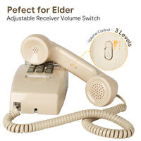 1 x RAW Customer Returns Retro wall telephones for landlines with mechanical ringing Classic corded wall telephone with display Waterproof telephone in old style for home, hotel and office - RRP €39.31