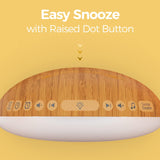 1 x RAW Customer Returns REACHER Wood Grain Sunrise Light Alarm Clock Night Light and Sound Machine, Digital Dimmable Clock for Bedroom, 26 Sleep Sounds, White Noise Machine for Baby, Adults, Light Alarm Clock for Kids - RRP €58.32