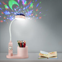 1 x RAW Customer Returns himmel Desk Lamp Children s Bedside Lamp with Pen Holder, Table Lamp with Automatic Color Changing, Dimmable Rechargeable LED Reading Lamp for Children Pink  - RRP €26.2