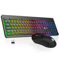 1 x RAW Customer Returns KLIM Tandem Wireless Gaming Keyboard and Mouse Kit NEW 2024 IT Layout Slim, Durable, Economical Wireless Backlit Keyboard Precise Mouse for PC Mac XBox1 PS4 PS5 Long Lasting - RRP €44.23