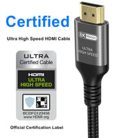 1 x RAW Customer Returns Ubluker 10K 8K 4K HDMI Cable 48Gbps 7.5M, Certified Ultra High Speed HDMI Cable 4K 240Hz 144Hz 8K60Hz 0.01ms HDR10 ARC eARC HDCP2.3 Netflix Roku TV PC Monitor Projector PS5 Xbox - RRP €27.5