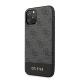 1 x RAW Customer Returns Guess Glitter 4G Stripe Collection case for iPhone 11 Pro Max, gray - RRP €28.24