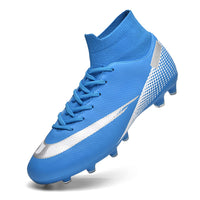 1 x Brand New Unitysow Men s Football Shoes Outdoor Sports Spike Cleats Professional Training Shoes Futsal Shoes, Blue, 43 EU - RRP €42.99