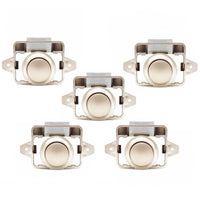 1 x RAW Customer Returns Hotiko Push Lock Button Latch Door Locking Motorhome Furniture Lock for RV Camping Cabinet Drawer Caravan Van Motorhome Yacht Ship Boat ABS -Champagne Gold-5 Pack - RRP €21.17