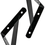 1 x RAW Customer Returns CHUEHKAK 12 Pack Shelf Brackets 90 Degree Shelf Bracket Black Steel Shelf Support 150mm Heavy Duty Bracket with Screws Angle Shelf Bracket Shelf Bracket for Bookshelves, Wall Mounting and Bathroom - RRP €17.04