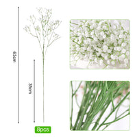 9 x Brand New Gohytal Gypsophila Artificial Flowers, 8 Pieces Gypsophila Plants Gypsophila Flowers Artificial Gypsophila White for Wedding Bridal Bouquets Home Crafts and Decoration - RRP €183.6