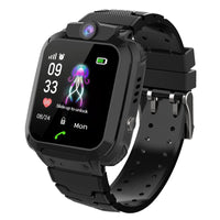 1 x RAW Customer Returns PTHTECHUS Kids Smart Watch Waterproof, Smartwatch LBS Tracker with Children SOS Cell Phone Touch Screen Game Camera Voice Chat Alarm Clock for Boys Girls Student Gift S102 Black  - RRP €28.24